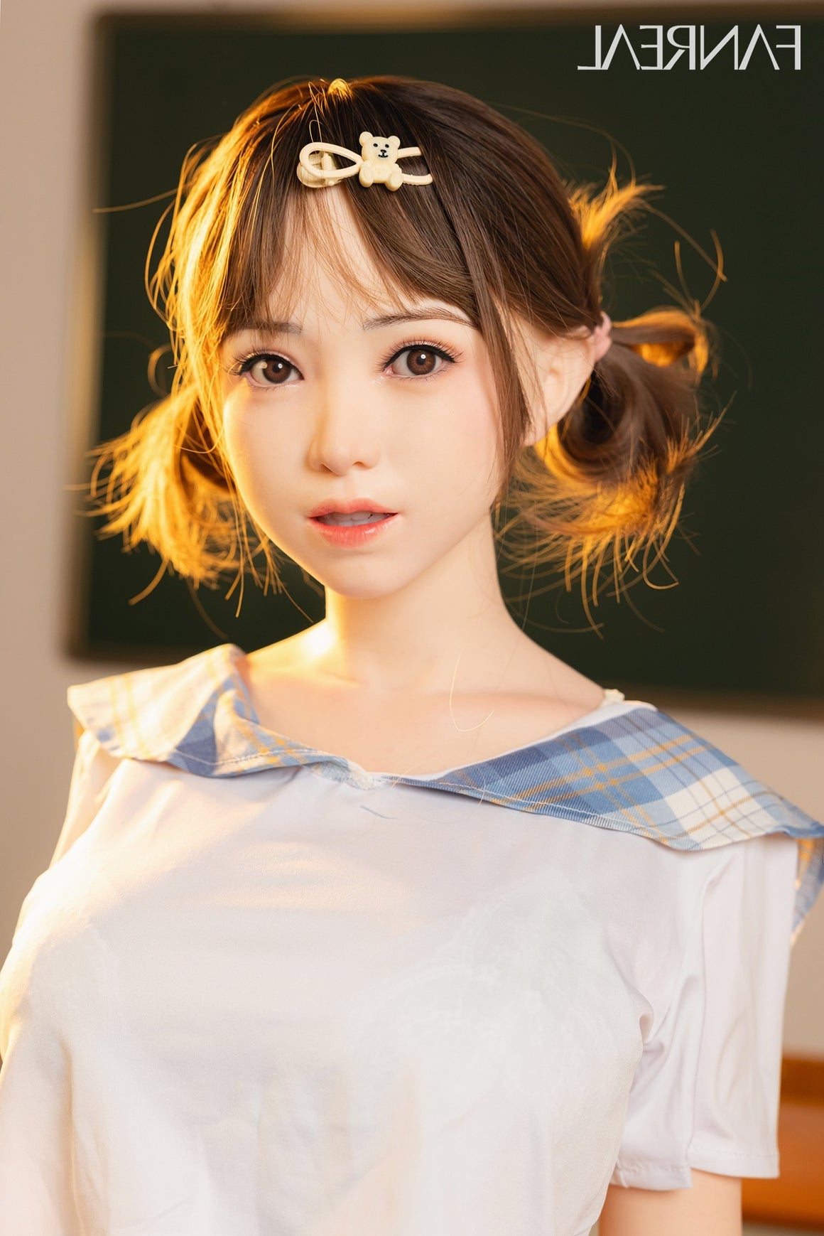 155cm/5ft1 F-cup Cute Silicone Asian Sex Doll with ROS Head - Mo Fanreal