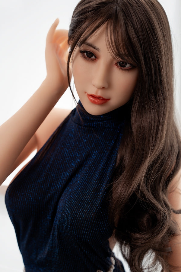 US In Stock - 158cm/5ft2 A-Cup ROS Head Sex Doll - #133 Silicone + TPE Body 6ye