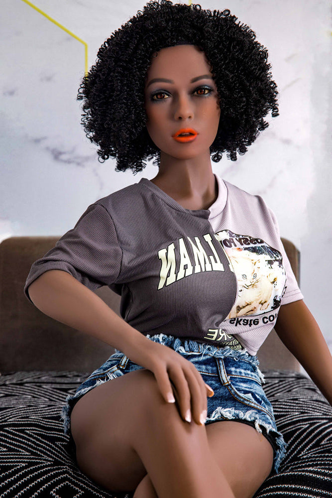 US In Stock - 158cm/5ft2 D-cup TPE Black Sex Doll - C16 Galaxy Doll