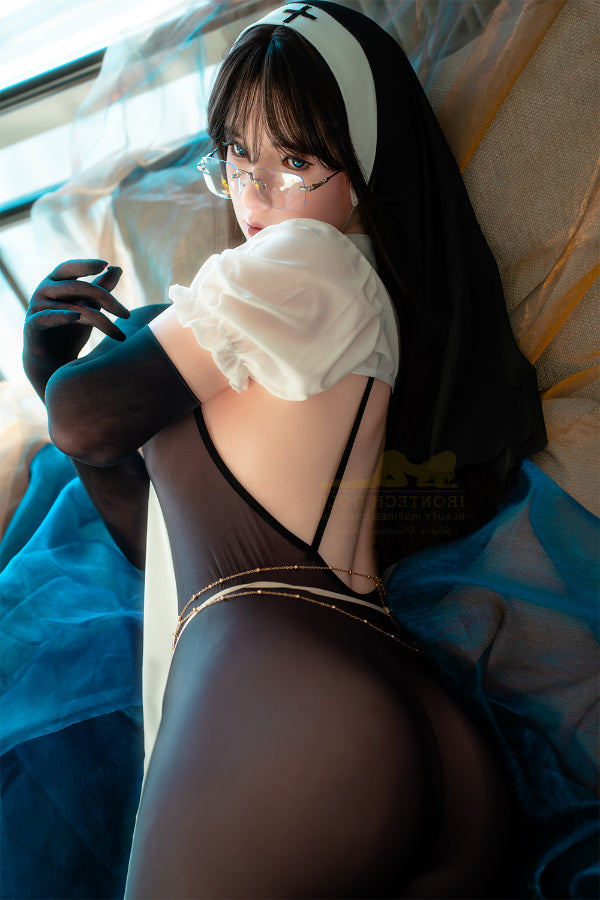 162cm/5ft4 A-Cup Lifelike Halloween Nun Silicone Love Doll - S37 Irontech