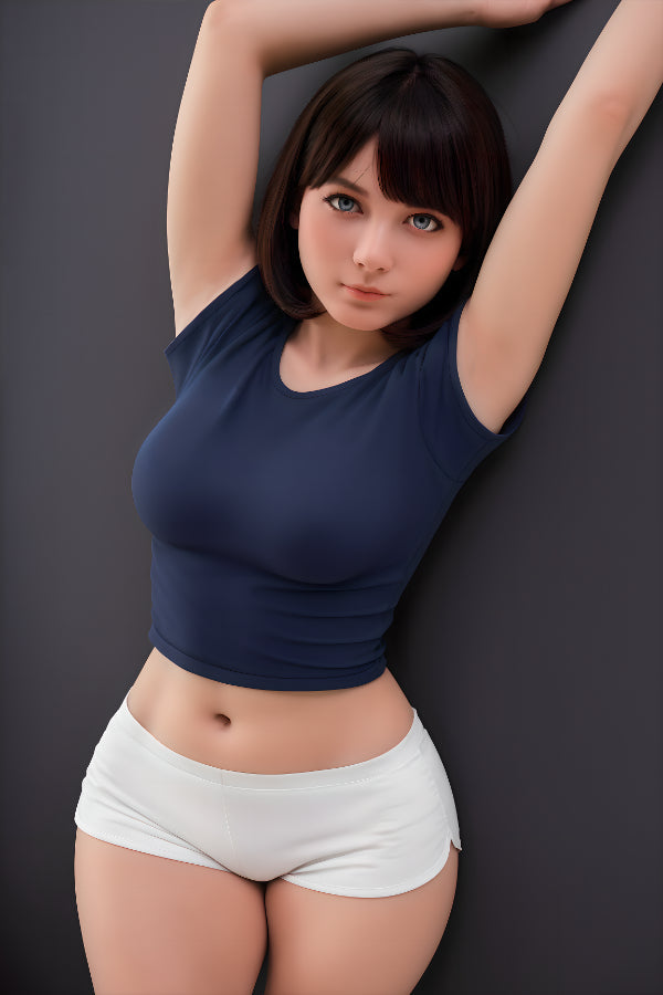 151cm Petite Big Booty Chubby Silicone Head Sex Doll - Jade Aibei