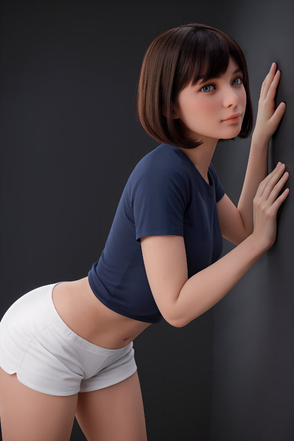 151cm Petite Big Booty Chubby Silicone Head Sex Doll - Jade Aibei