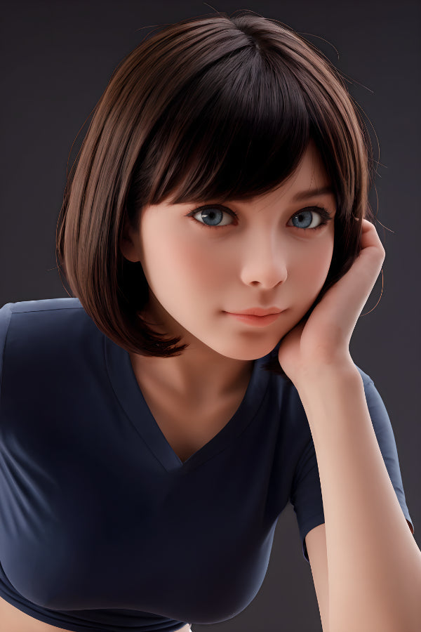 151cm Petite Big Booty Chubby Silicone Head Sex Doll - Jade Aibei