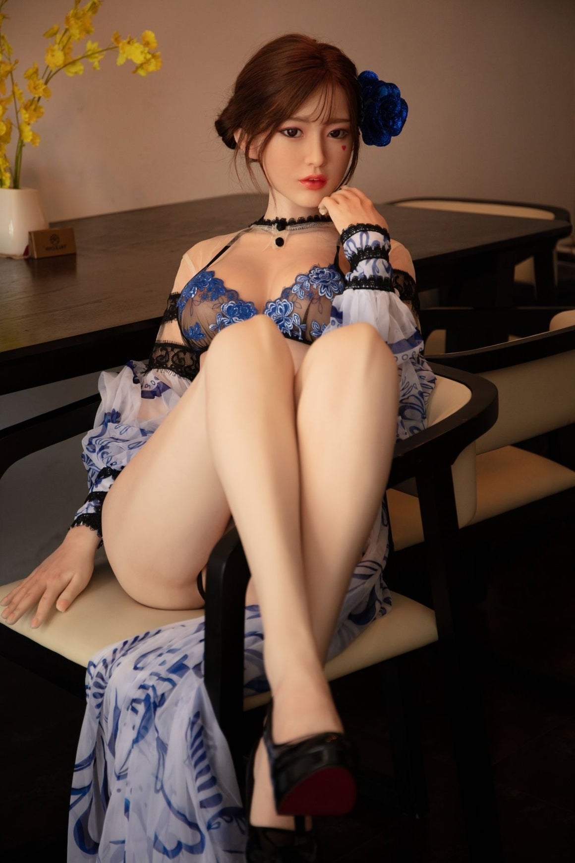 US In Stock - 160cm/5ft3 D-cup Silicone Head Chinese Sex Doll A2 - Umi Torso JX