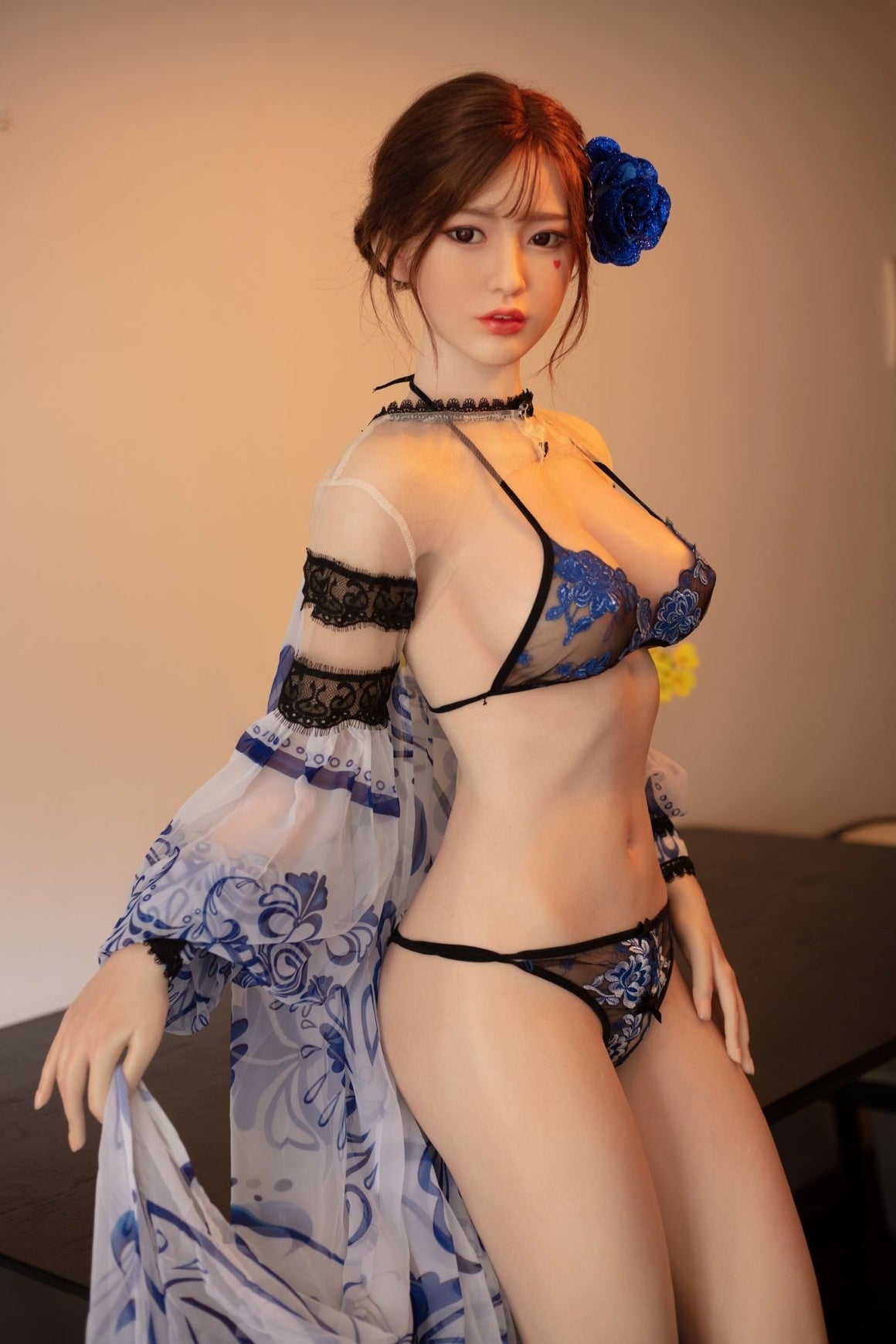 US In Stock - 160cm/5ft3 D-cup Silicone Head Chinese Sex Doll A2 - Umi Torso JX