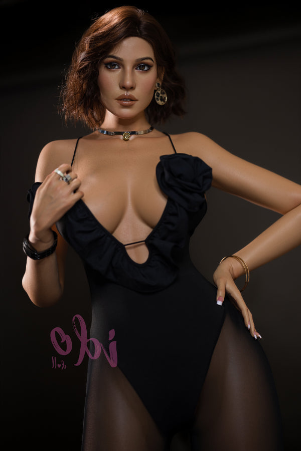 Us In Stock 167cm 5ft6 F Cup Tanned Skin European Silicone Bbw Sex Doll Id2h 1 Head - Torso IDO