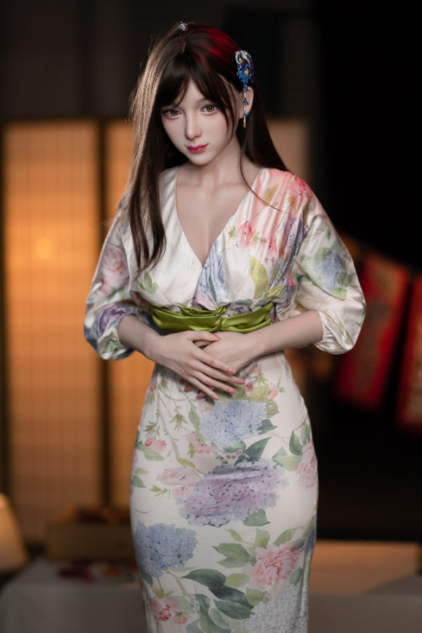167cm/5ft6 E-Cup Big Breast Silicone Sex Doll #AB17 Rika White Aibei