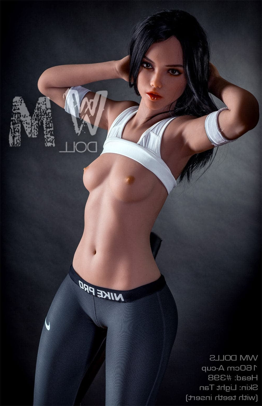 160cm/5ft3 A-Cup Beautiful Black Hair TPE Sex Doll with #398 Head WM