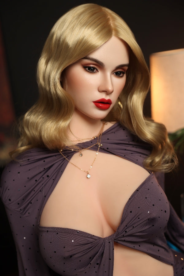 168cm/5ft6 F-cup Big Breast Silicone Head Sex Doll - #1080 Orange in