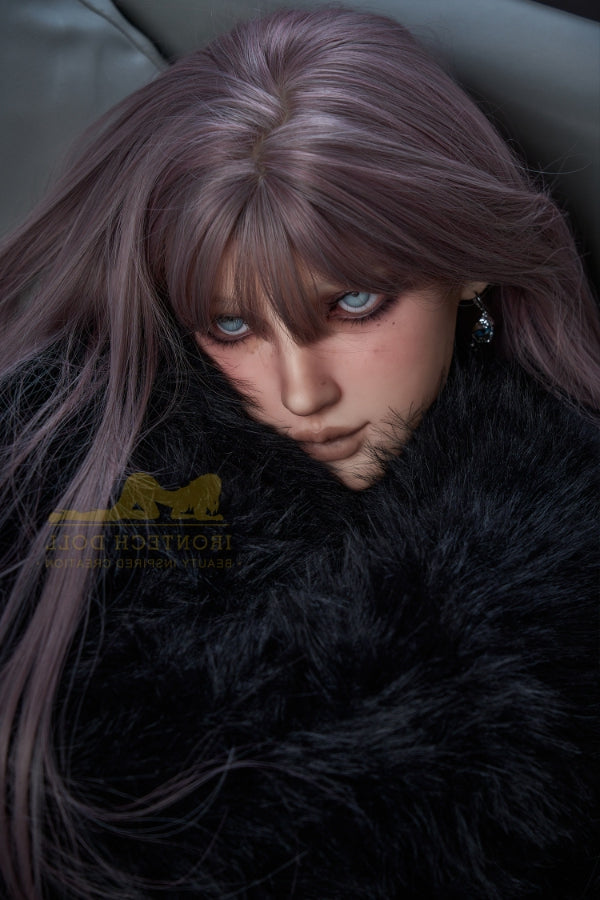 US In Stock - 169cm/5ft7 C-Cup Purple Hair Silicone Sex Doll S9 Irontech