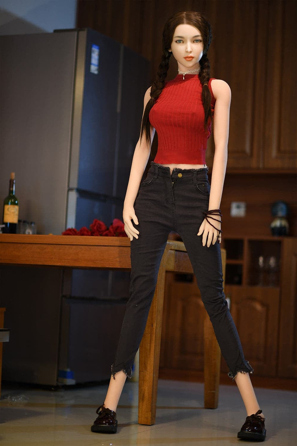 170cm/5ft7 C-Cup Skinny Asian Silicone Head Sex Doll 6ye