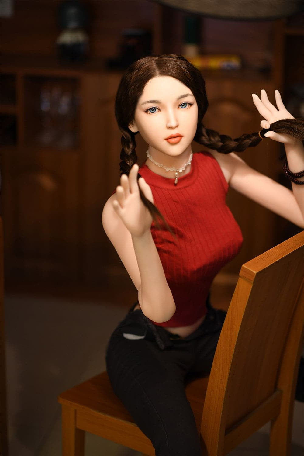 170cm/5ft7 C-Cup Skinny Asian Silicone Head Sex Doll 6ye