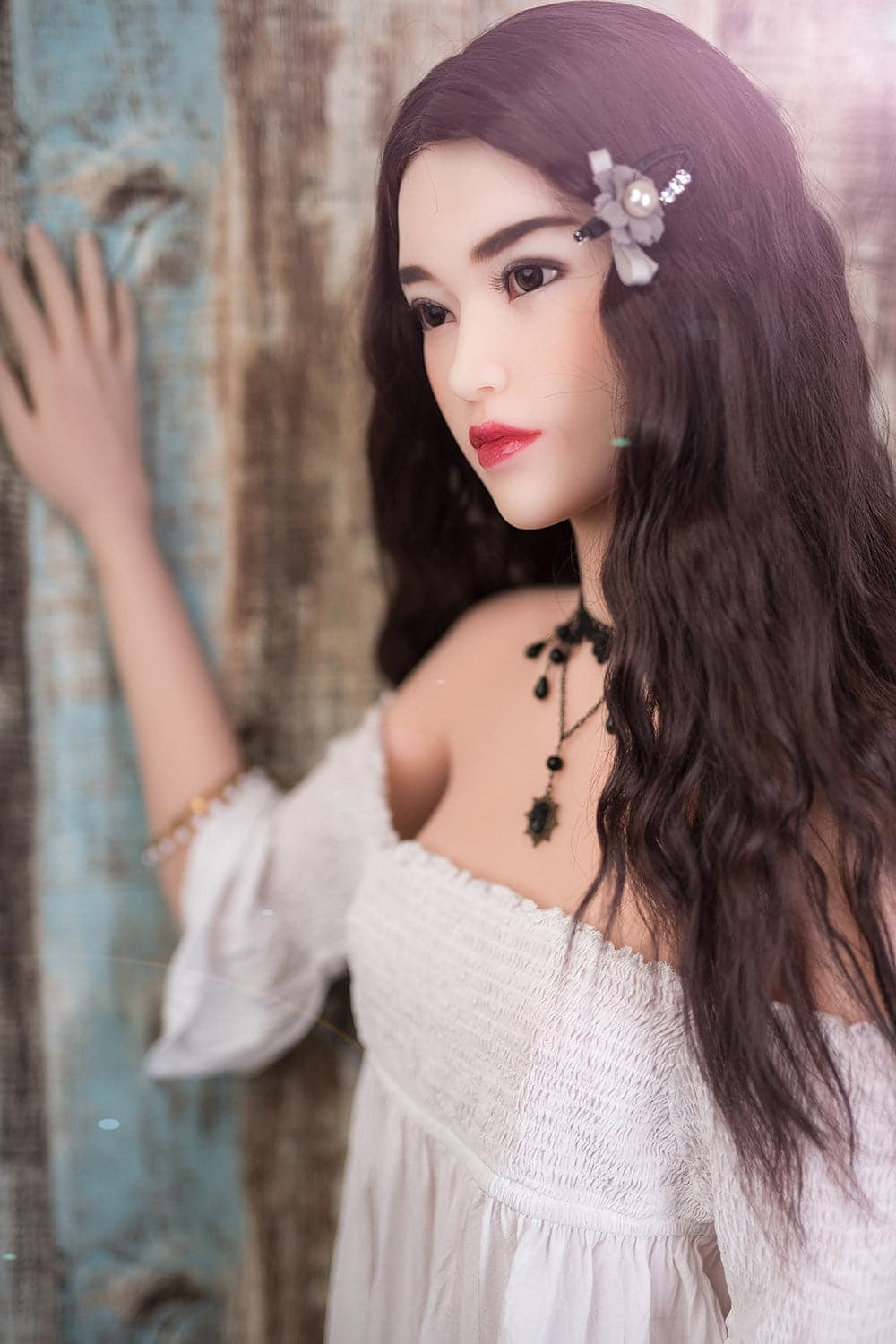 165cm/5ft5 A-Cup Japanese Skinny Black Hair TPE Sex Doll 6ye