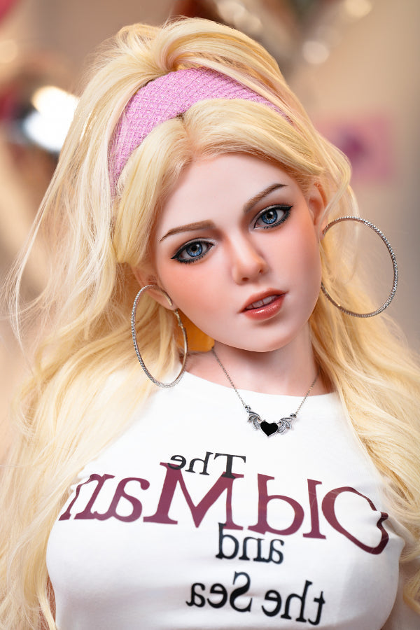 160cm/5ft3 D-cup Silicone Head Blonde Sex Doll C2S JX