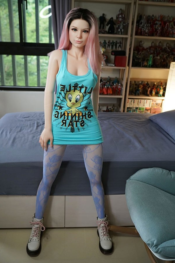 155cm/5ft1 F-cup Big Boobs Full Silicone Sex Doll - Elsa Piper