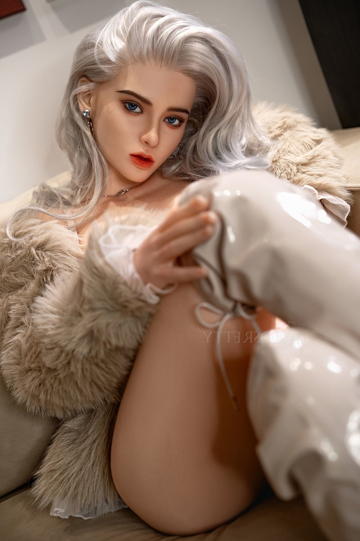US In Stock - 164cm/5ft5 F-cup Big Breast Silicone Head Sex Doll – M12 Torso SY