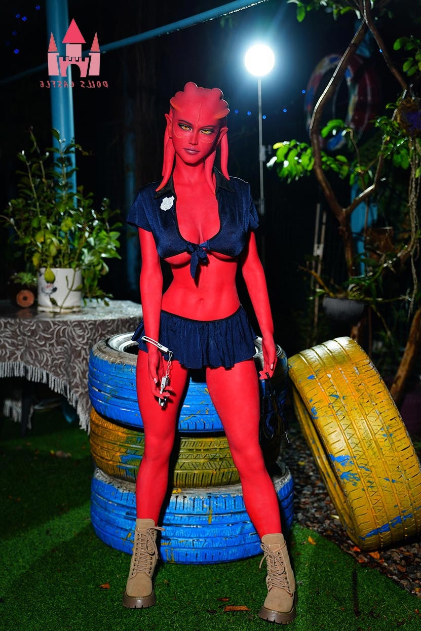EU In Stock - 160cm/5ft3 F-cup Red Skinned Alien TPE Sex Doll - #A9 Dolls Castle