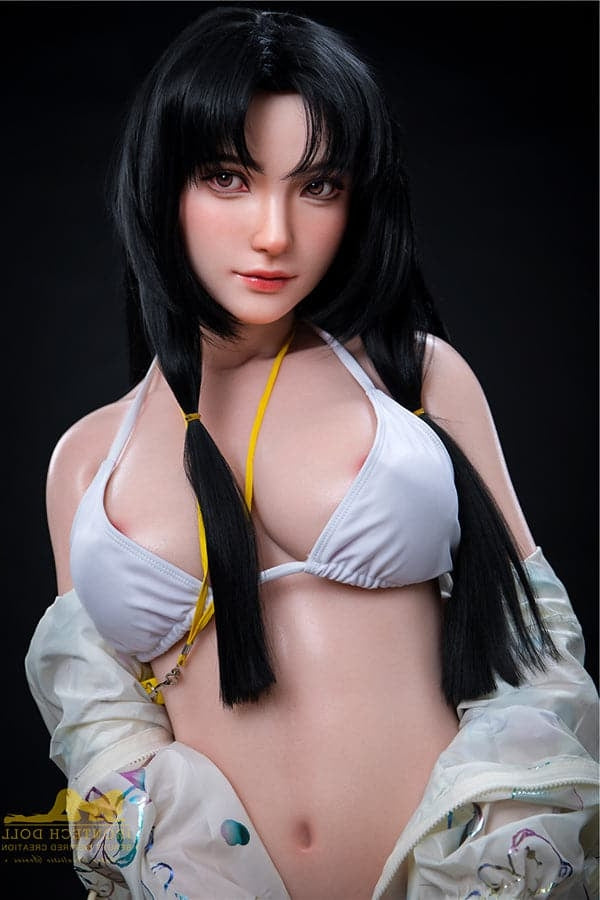 Us In Stock 166cm 5ft5 D Cup Japanese Bubble Butt New Realistic Silicone Sex Doll S32 Kitty - Torso Irontech