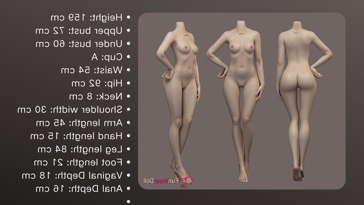 159cm/5ft3 A-cup Silicone Japanese Sex Doll - #032S Lucy White Funwest