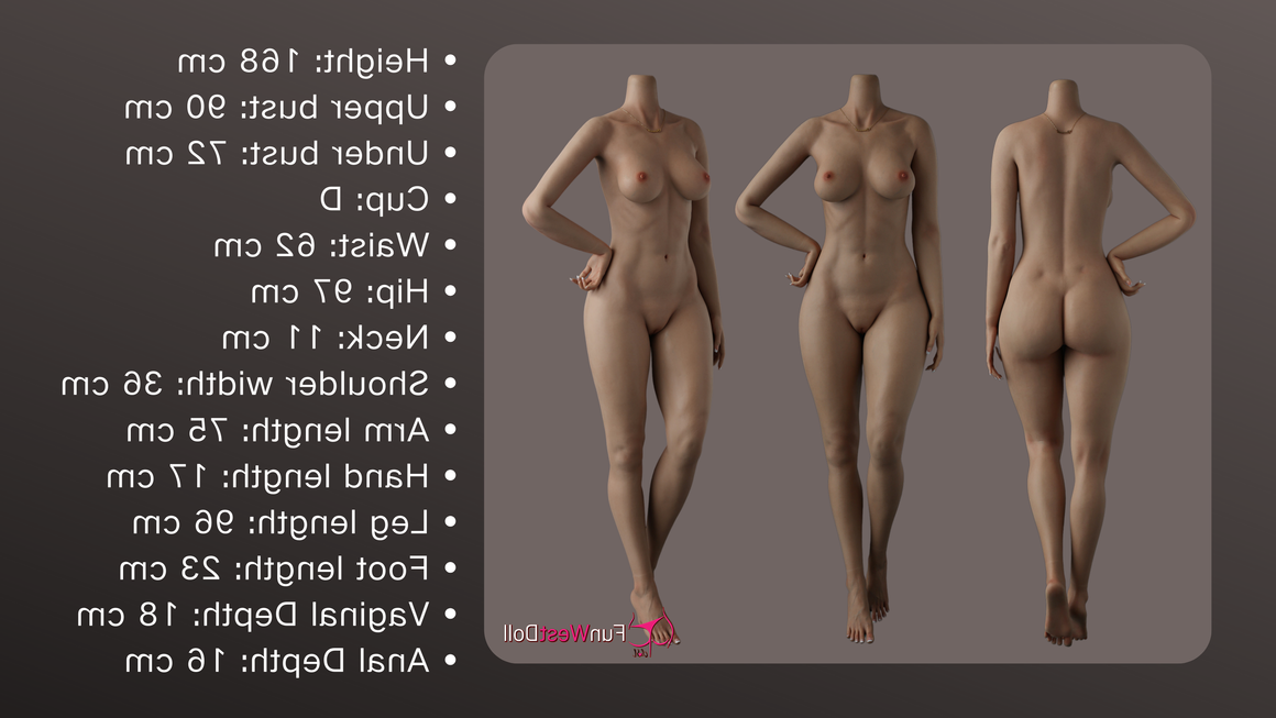 168cm (5' 6") D-Cup Real Skin Texture Silicone Sex Doll FSD030 #043SJ Torso Funwest