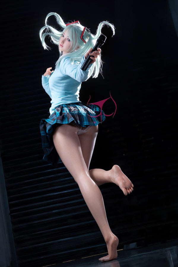Us In Stock 159cm 5ft3 A Cup Silicone Japanese Sex Doll 041s White Amy Fsd026 - A-cup Torso Funwest
