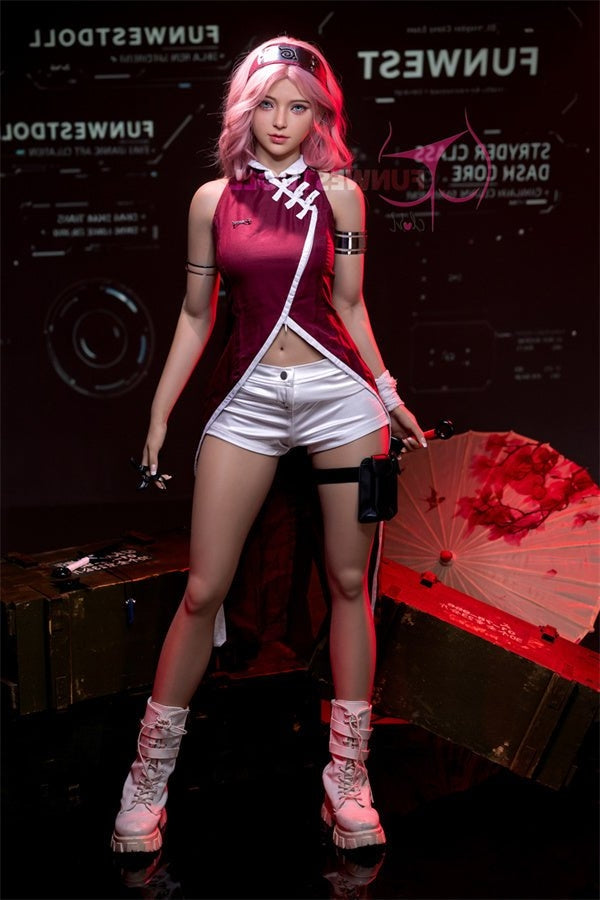 Eu In Stock 159cm 5ft3 A Cup Cosplay Naruto Sakura Haruno Sex Doll 038 Alice Copy - A-cup Torso TPE Funwest