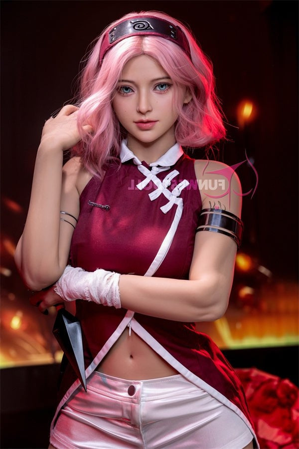 Eu In Stock 159cm 5ft3 A Cup Cosplay Naruto Sakura Haruno Sex Doll 038 Alice Copy - A-cup Torso TPE Funwest