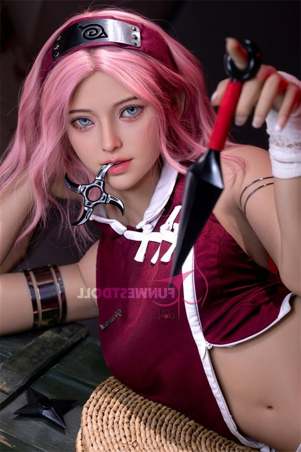 Eu In Stock 159cm 5ft3 A Cup Cosplay Naruto Sakura Haruno Sex Doll 038 Alice Copy - A-cup Torso TPE Funwest