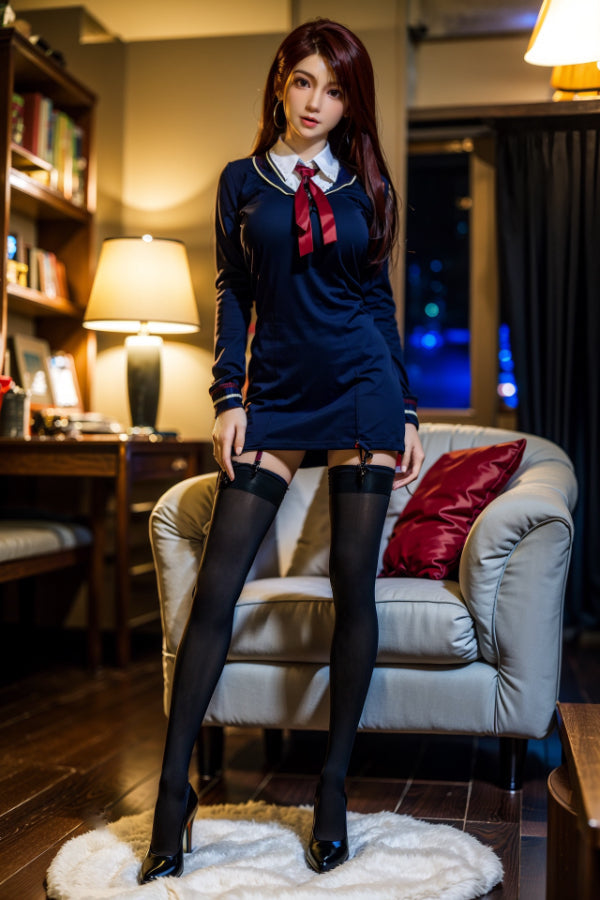 165cm/5ft5 D-cup Full Silicone Cute Asian Sex Doll - #543 Orange in