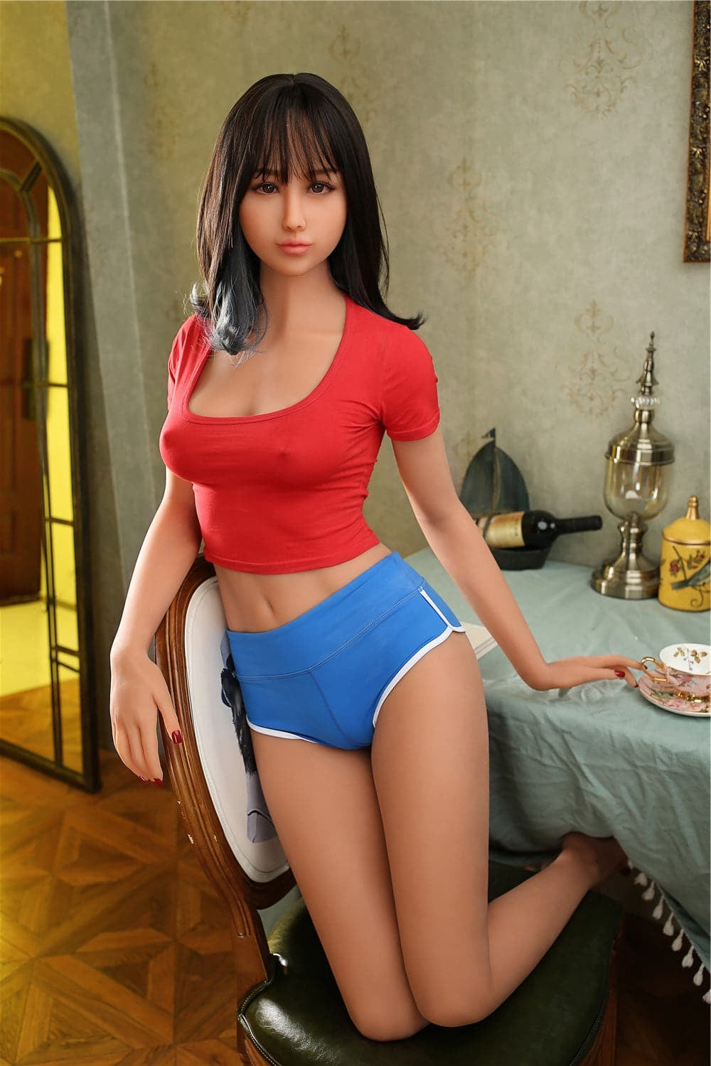 EU In Stock-168cm/5ft6 C-Cup Skinny Small Breasted Sex Doll TPE Irontech
