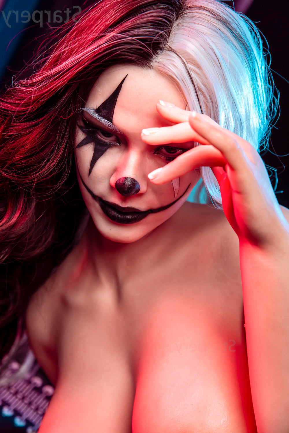 163cm/5ft4 G-cup Silicone Head Halloween Clown Sex Doll – Oksana Starpery