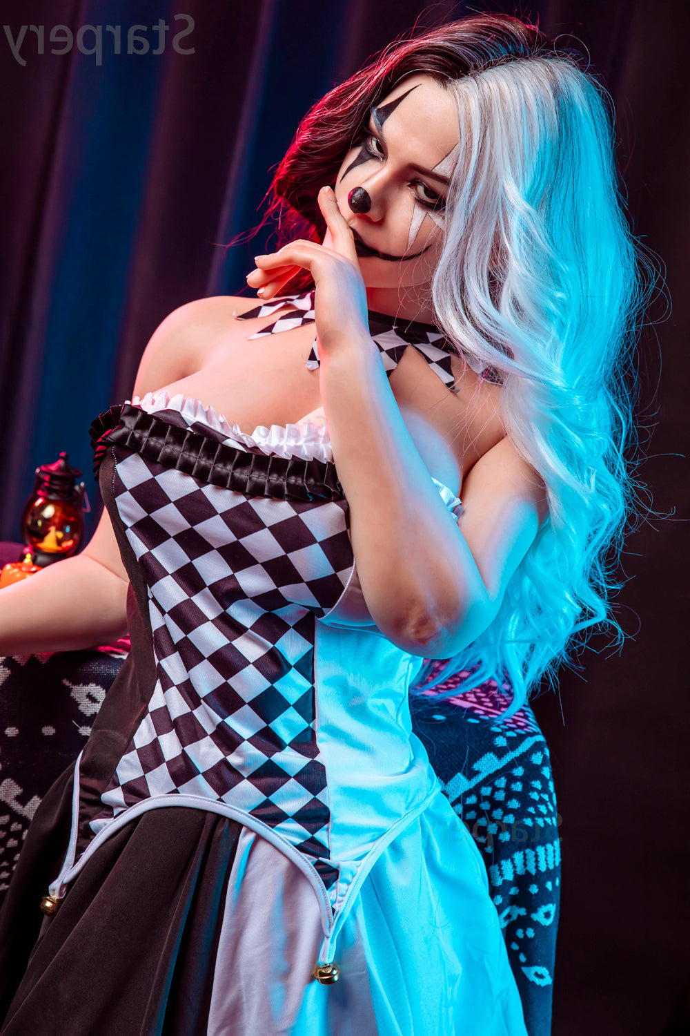 163cm/5ft4 G-cup Silicone Head Halloween Clown Sex Doll – Oksana Starpery