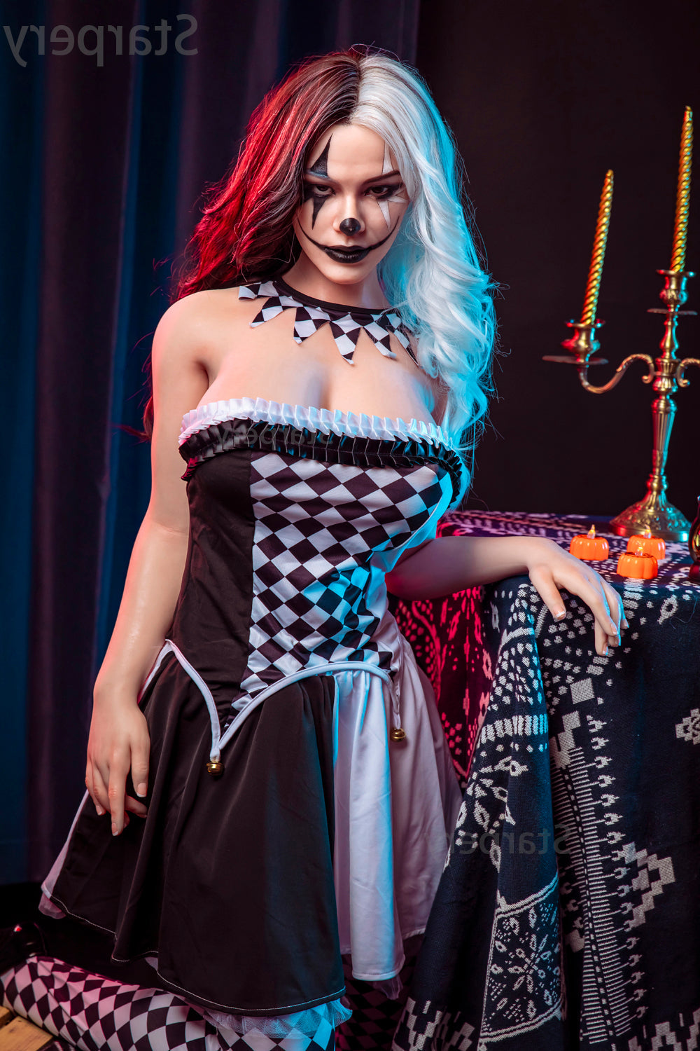 163cm/5ft4 G-cup Silicone Head Halloween Clown Sex Doll – Oksana Starpery