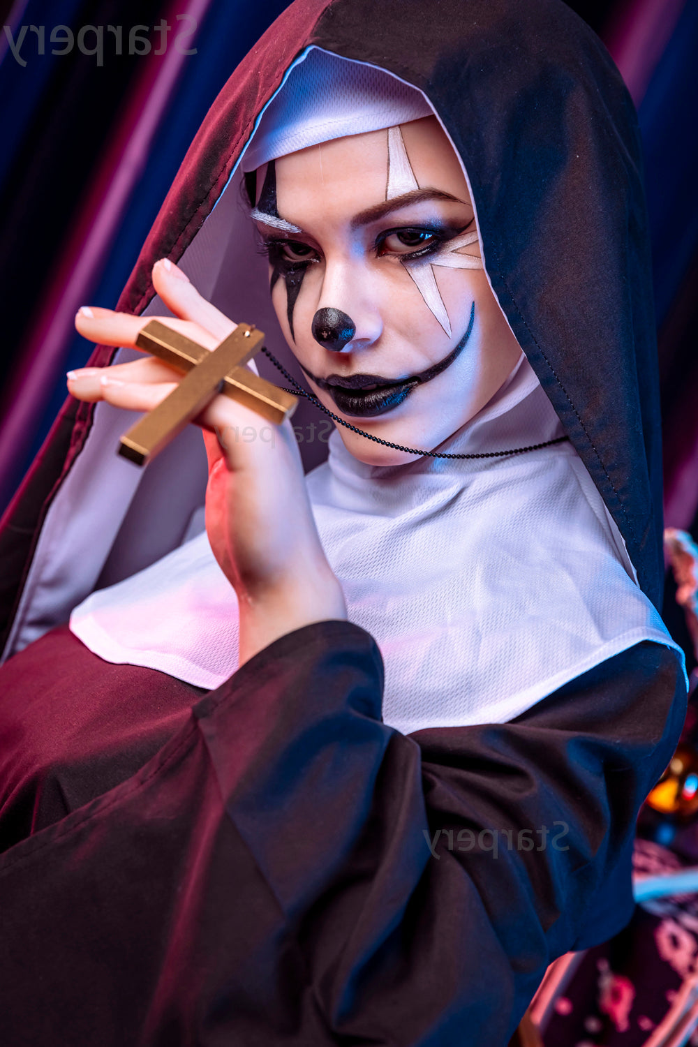 163cm/5ft4 G-cup Silicone Head Halloween Horror Nun Sex Doll – Oksana Starpery
