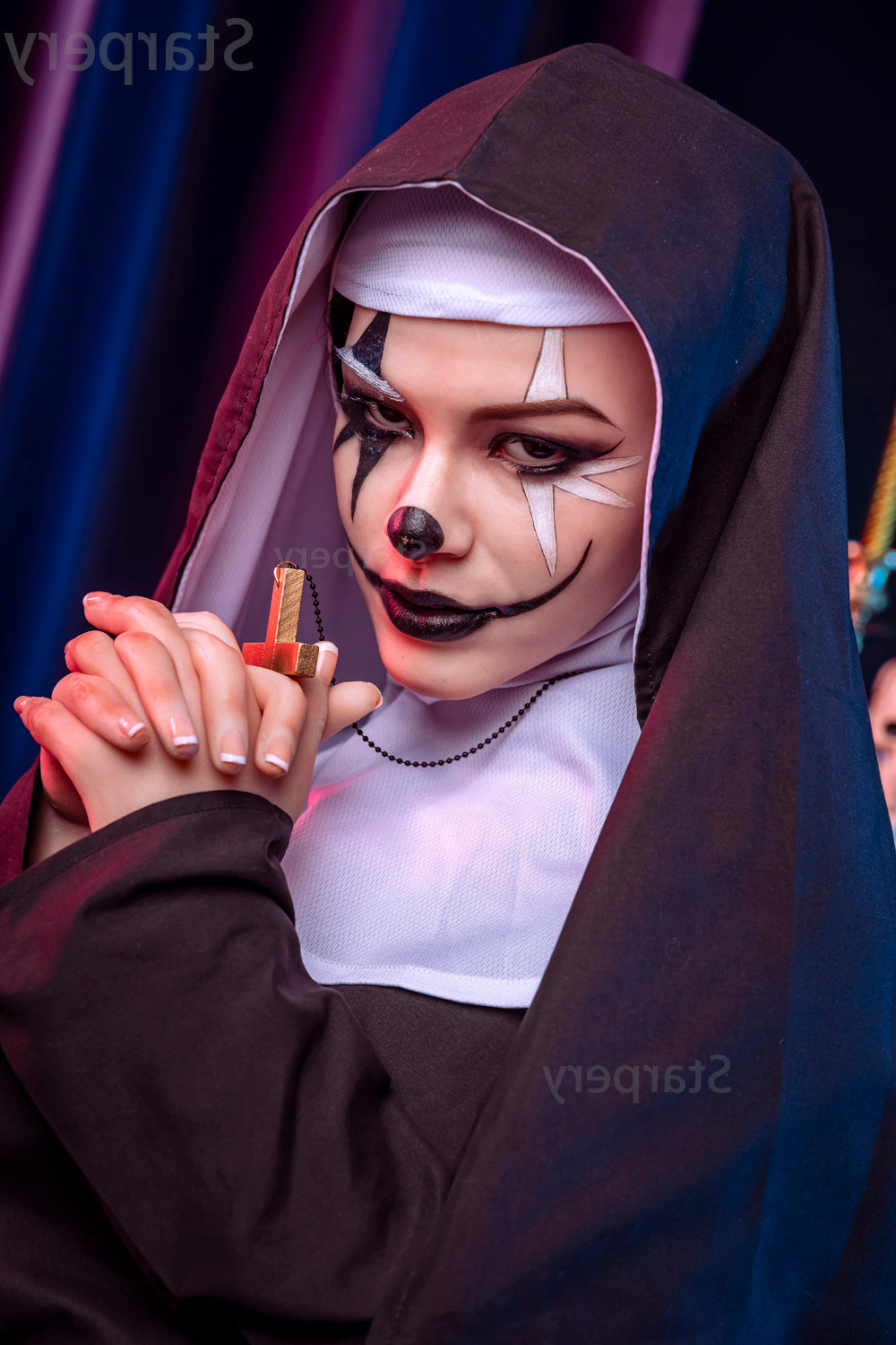163cm/5ft4 G-cup Silicone Head Halloween Horror Nun Sex Doll – Oksana Starpery