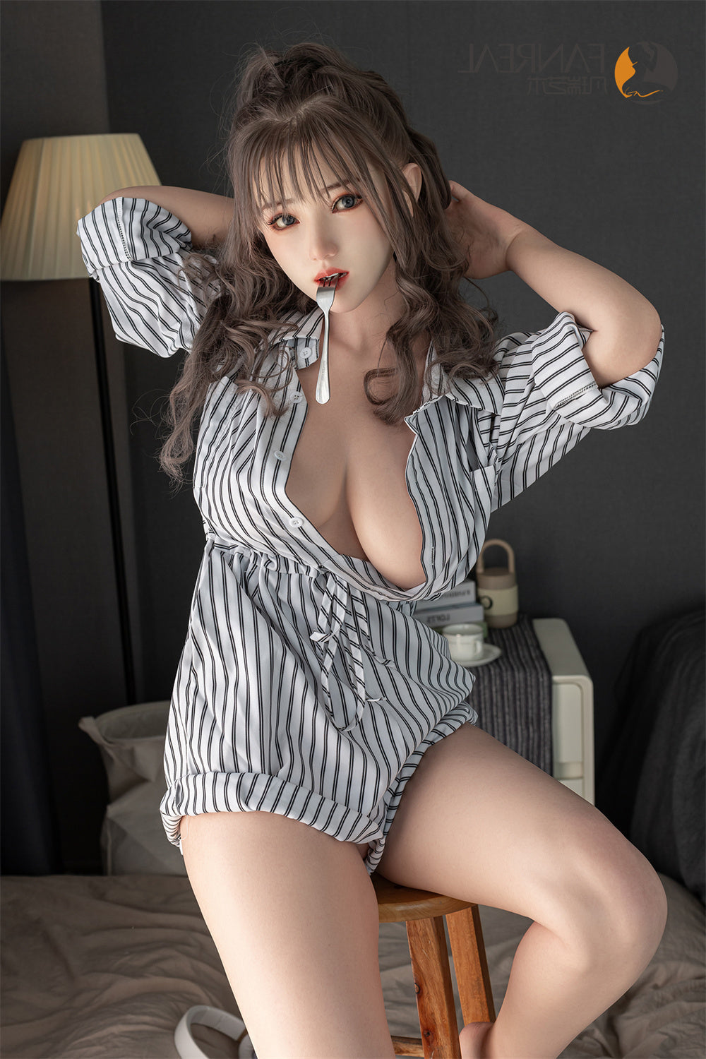 155cm/5ft1 F-cup Japanese Fanreal Asian Silicone Real Sex Doll - Jia