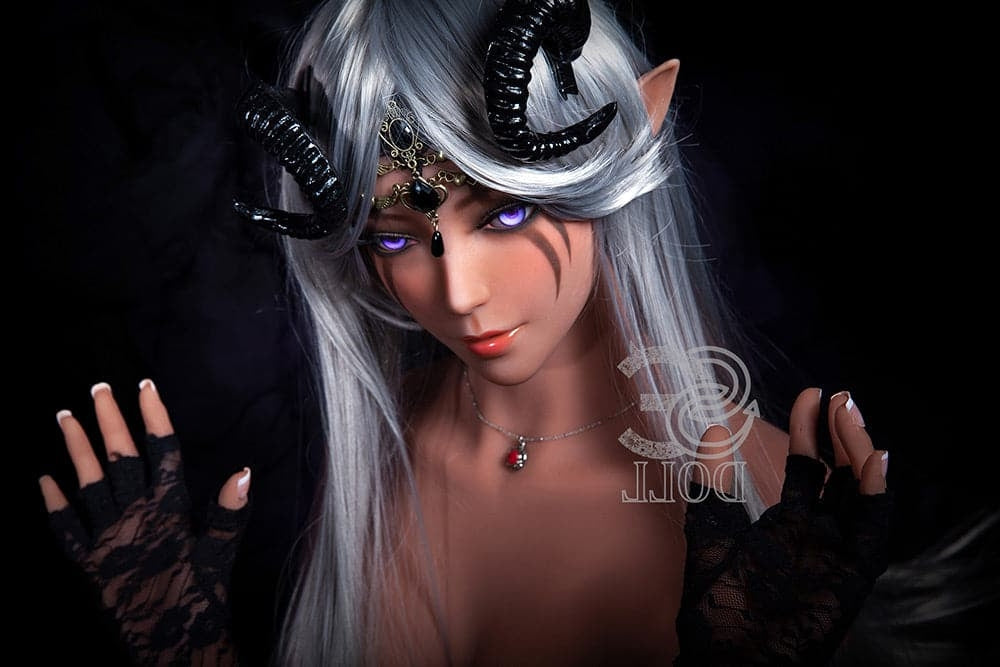 US In Stock-150cm/4ft 11 Anime Alien in E-Cup Mysterious Night Elf Sex doll Torso STPE