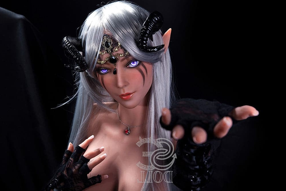 US In Stock-150cm/4ft 11 Anime Alien in E-Cup Mysterious Night Elf Sex doll Torso STPE