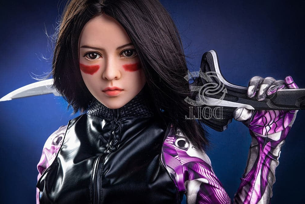 US In Stock-151cm/4 ft 11 E-Cup Battle Angel Alita Anime Sex Doll TPE Head & TPE Body SE