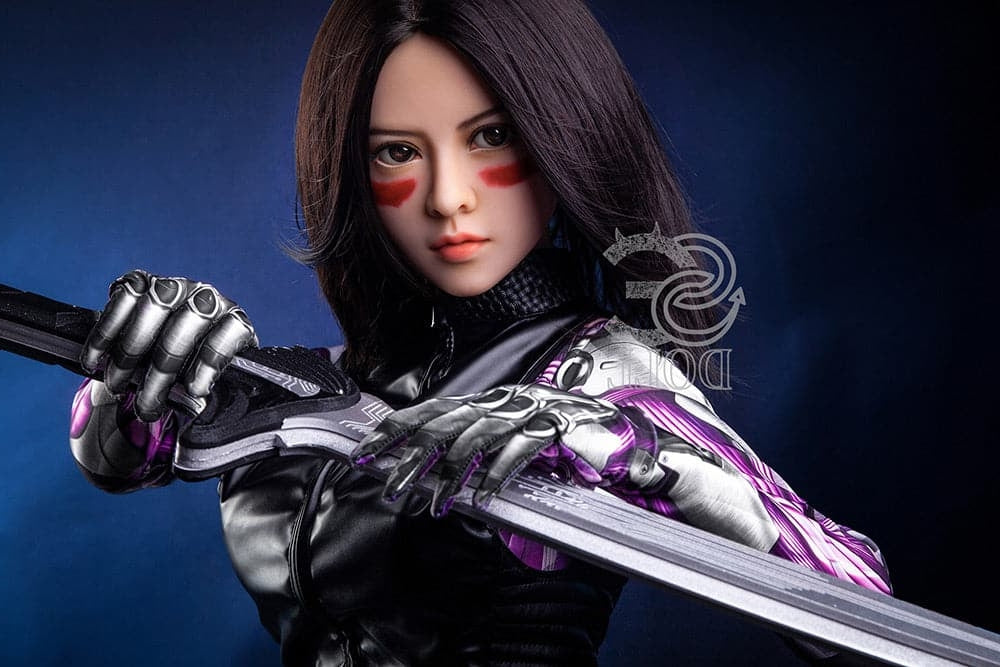 US In Stock-151cm/4 ft 11 E-Cup Battle Angel Alita Anime Sex Doll TPE Head & TPE Body SE