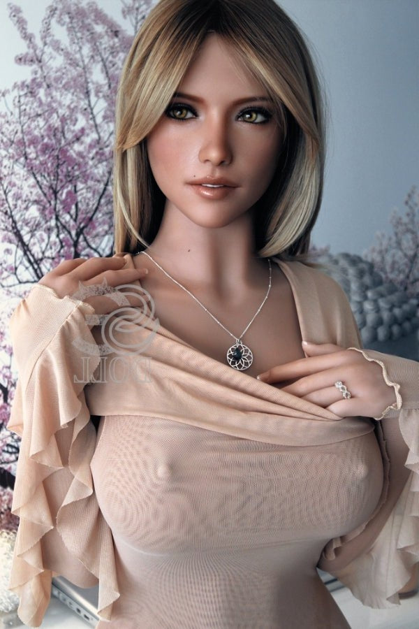 EU In Stock - 157cm/5ft2 H-cup Beautiful Realistic STPE Sex Doll - Hea Torso