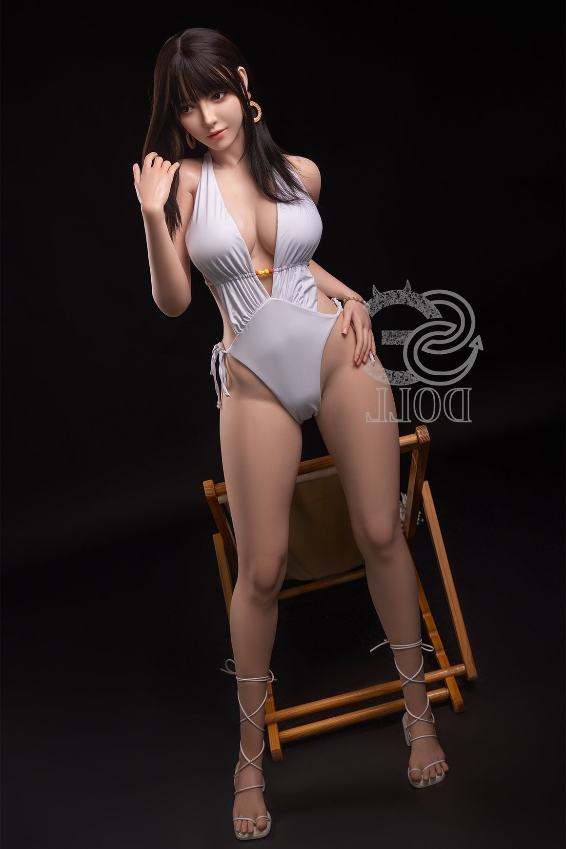 Us In Stock 165cm 5ft5 C Cup Full Silicone Sex Doll Ses008 Head 068so Annika F - C-cup Torso