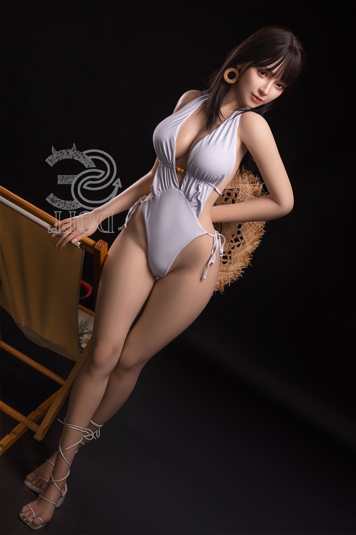 Us In Stock 165cm 5ft5 C Cup Full Silicone Sex Doll Ses008 Head 068so Annika F - C-cup Torso