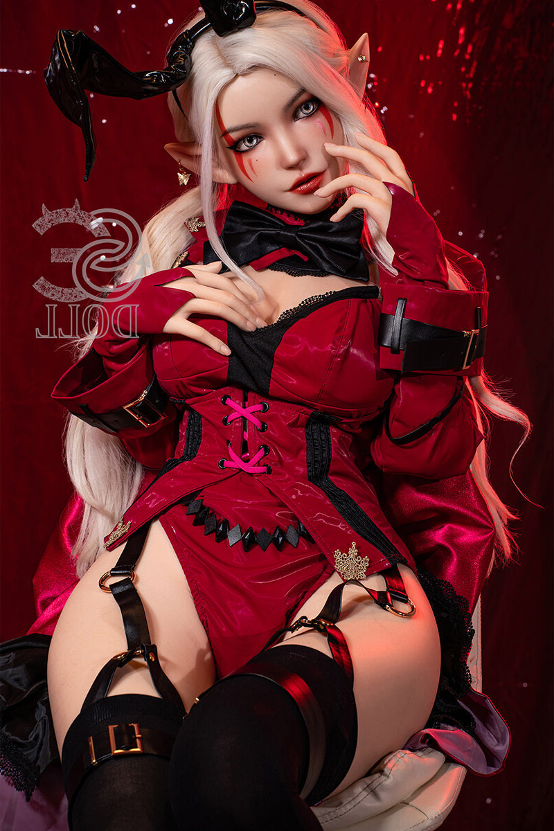 EU In Stock-155cm/5 ft 1 D-Cup Blonde Silicone Sex Doll - SE#22SOA
