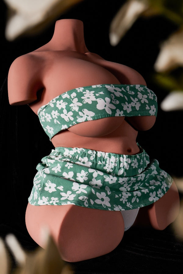 🔹CLM Classic🔹Big Breast STPE Torso Sex Doll #160 Black Skin - Climax