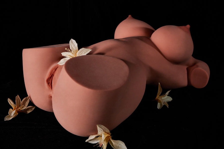 🔹CLM Classic🔹Big Breast STPE Torso Sex Doll #160 Black Skin - Climax