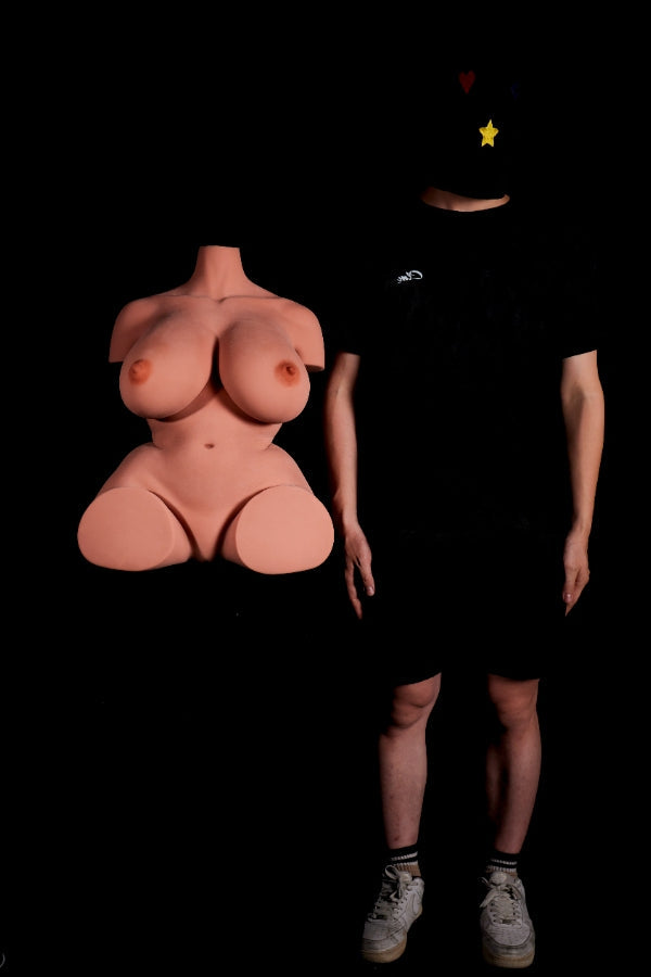 🔹CLM Classic🔹Big Breast STPE Torso Sex Doll #160 Black Skin - Climax