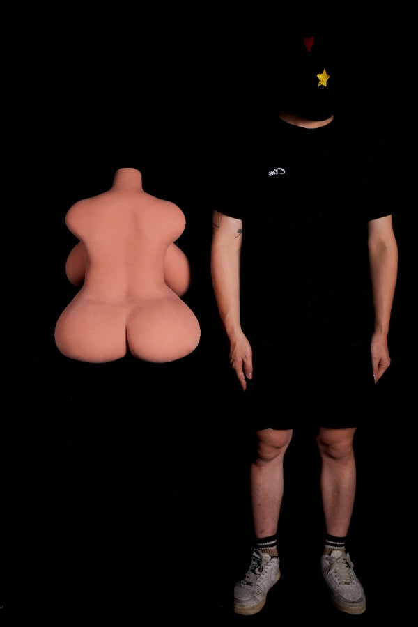🔹CLM Classic🔹Big Breast STPE Torso Sex Doll #58 Black Skin - Climax