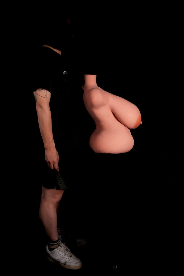 🔹CLM Classic🔹Big Breast STPE Torso Sex Doll #58 Black Skin - Climax