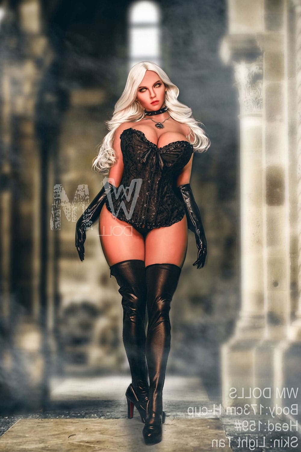 173cm/5ft8 H-Cup Blonde Big Booty BBW Sex Doll with #159 Head TPE WM